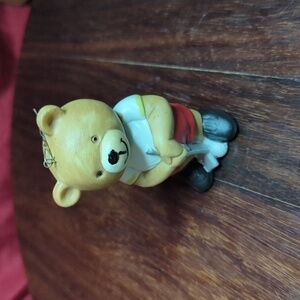 Vintage golfing bear ornament